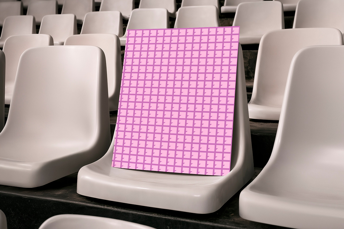Stadium Seat and Blank Poster Mockup, an Advertising Mockup by The Rose Project (Photo 3 of 3)