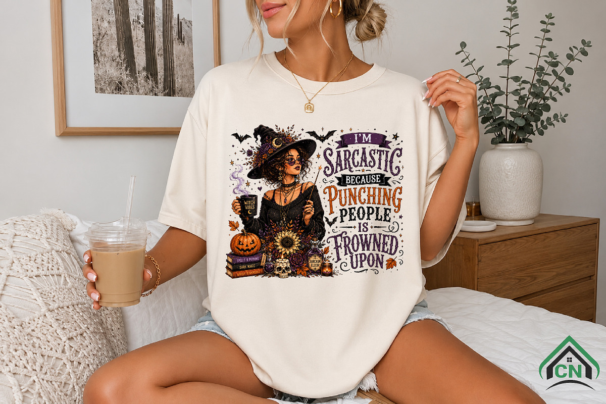 Funny Witch Halloween Sublimation, a Seasonal Illustration by Craft Nest (Photo 4 of 5)
