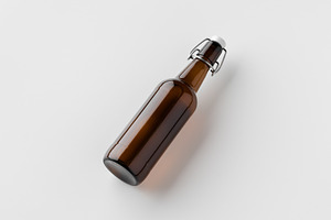 Flip-top beer bottle mockup, JPEG, a Food & Drink Photo by Shablon