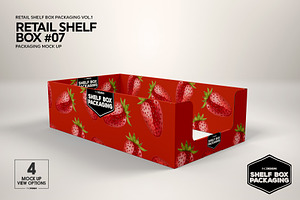 Retail Shelf Box 07 Packaging Mockup