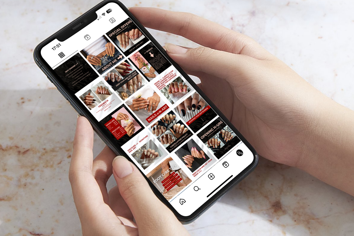 Nail Technician Instagram Templates, a Social Media Template by DesignsbyMariaStudio (Photo 5 of 9)