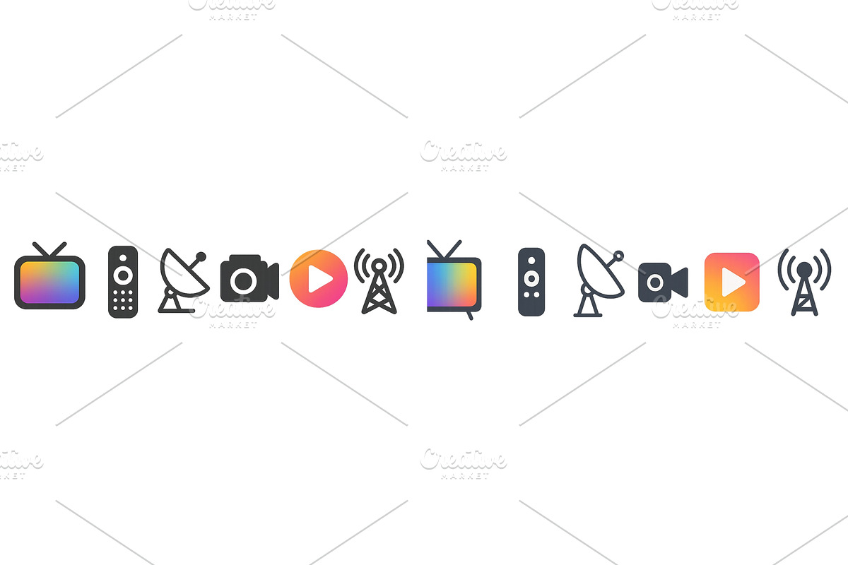 Vector icons representing various, an Object Illustration by ZinetroN