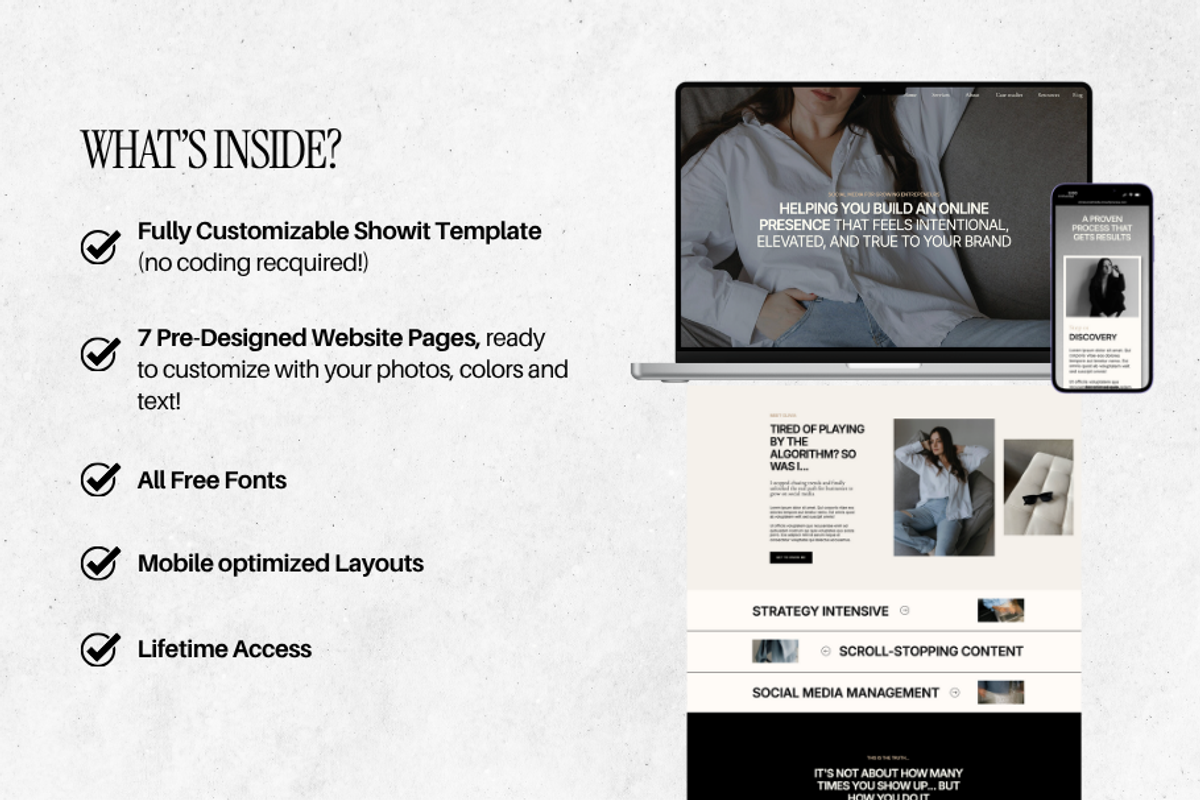 Showit Website Template for SMM preview 5