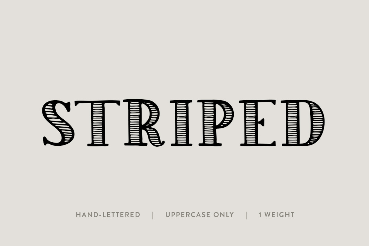 Striped: A Hand-Lettered Font