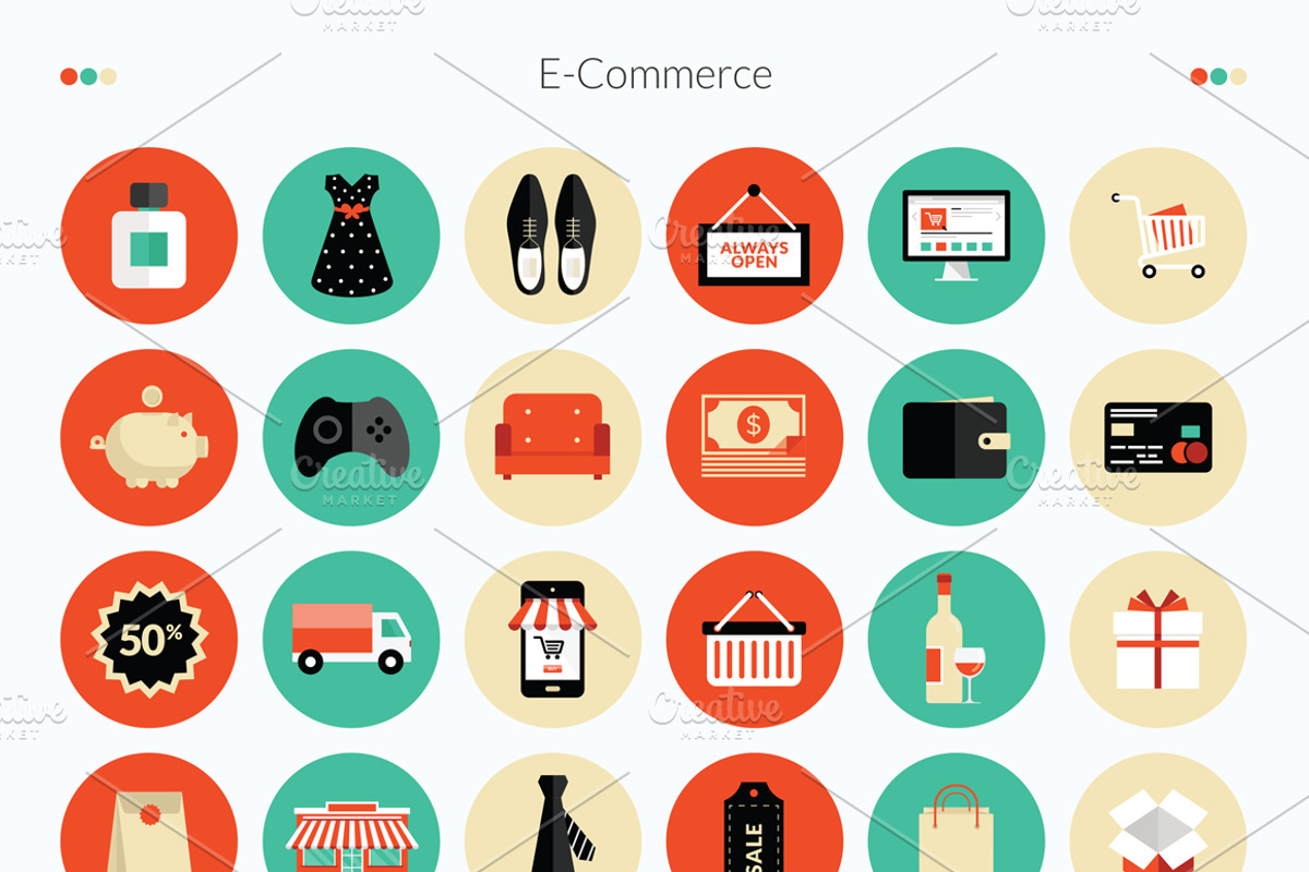 Flat Rules - 96 Premium Icons Flat, a Graphic by SRPACDY (Photo 3 of 5)