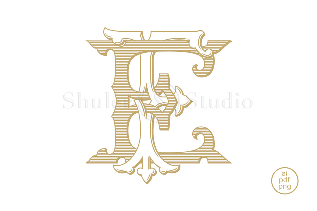 EF Monogram FE Monogram, a Branding & Logo Template by Shuler Studio (Photo 2 of 6)