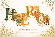 Folk Art: Fairy Tale Kids Alphabet, an Illustration by Astra Menta (Thumbnail 1 of 9)