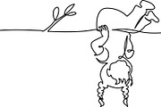 Little children boys girl playing, a Person Illustration by Valenty (Thumbnail 3 of 4)