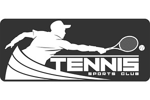 Black And White Tennis Sports Club, an Illustration by HitToon