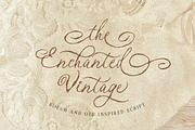 Enchanted Vintage Distressed Script, a Script Font by Littlehand (Thumbnail 1 of 9)