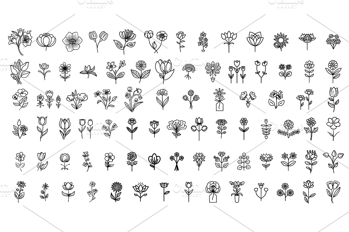 flower sign logo. flowers plant, an Object Illustration by Stock-Smart-Start