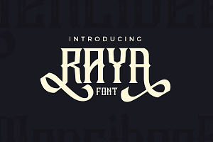 Raya Vintage Swash Font