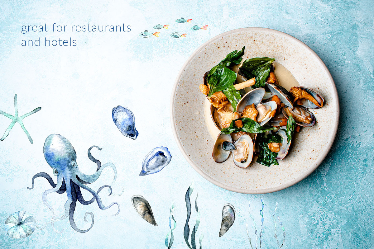 By The Sea – Watercolor Collection, an Illustration by SophieLittleEye (Photo 8 of 12)