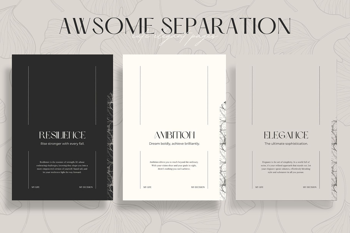 Classy Yearly Life Planner Template, a Stationery Template by Marketello Studio (Photo 5 of 12)