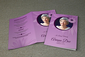 Funeral Program Template-V264, a Brochure Template by Template Shop