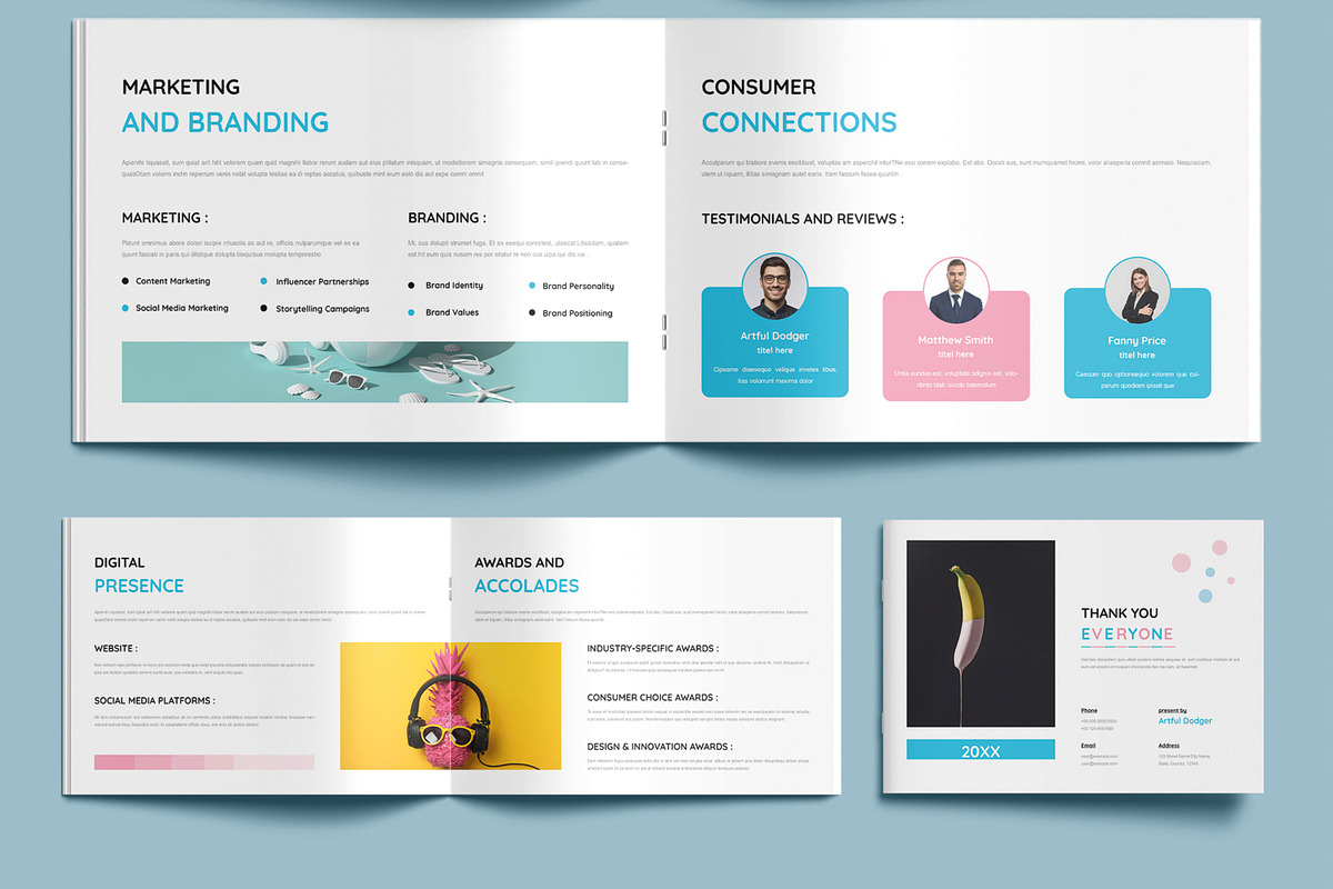 Minimal Brand Portfolio Template, a Brochure Template by MightyDesign (Photo 6 of 9)