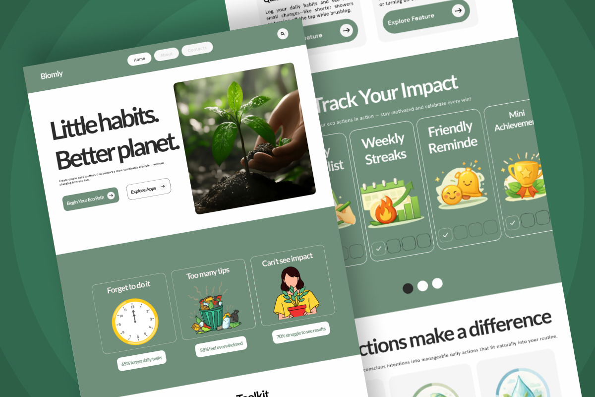 Blomly Nature-Driven Habits Landing, a Landing Page Template by productype1 (Photo 3 of 5)