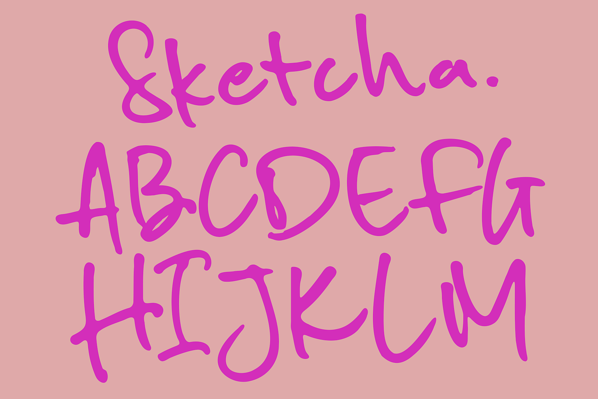 Sketcha – Handwritten Font, a Handwritten Font by alphArtype (Photo 7 of 11)