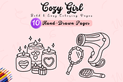 Bold & Easy Cozy Girl Coloring Book, a Decorative Illustration by Neon Studio (Thumbnail 1 of 4)