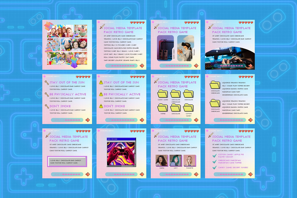Instagram Template Canva Post Game, a Social Media Template by Keikoya (Photo 6 of 11)