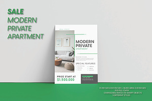 Sale modern private apartment flyer, a Flyer Template by Workhu