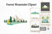 Forest Mountain Clipart, a Graphic by Artnoy (Thumbnail 1 of 5)