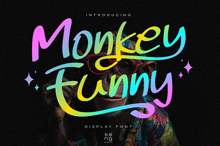 Monkey Funny font, a Handwritten Font by KengGraphic
