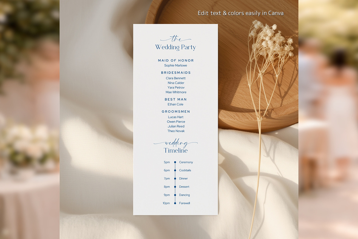 Elegant Wedding Program Canva bd005, a Card Template by TyphoonStudio (Photo 5 of 10)