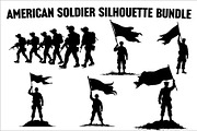 Combat Soldier Silhouettes Bundle, an Illustration by Creativeshirt (Thumbnail 1 of 7)