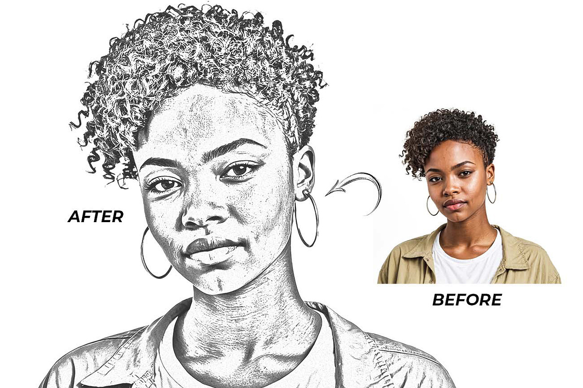 Hyper Realistic Lifelike Pencil, an Action Add-On by Studio Retouch (Photo 3 of 10)