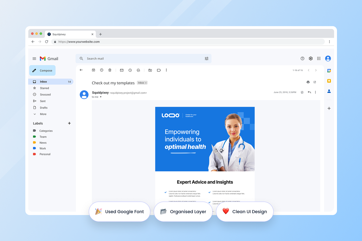 Medical Checkup Email Newsletter, a Templates & Theme by SquidPixey (Photo 2 of 5)