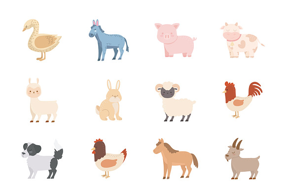 Farm Animal Illustration Set preview 2