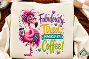 Fabulously Tired Coffee Flamingo PNG, a Seasonal Illustration by Craft Nest (Thumbnail 2 of 5)
