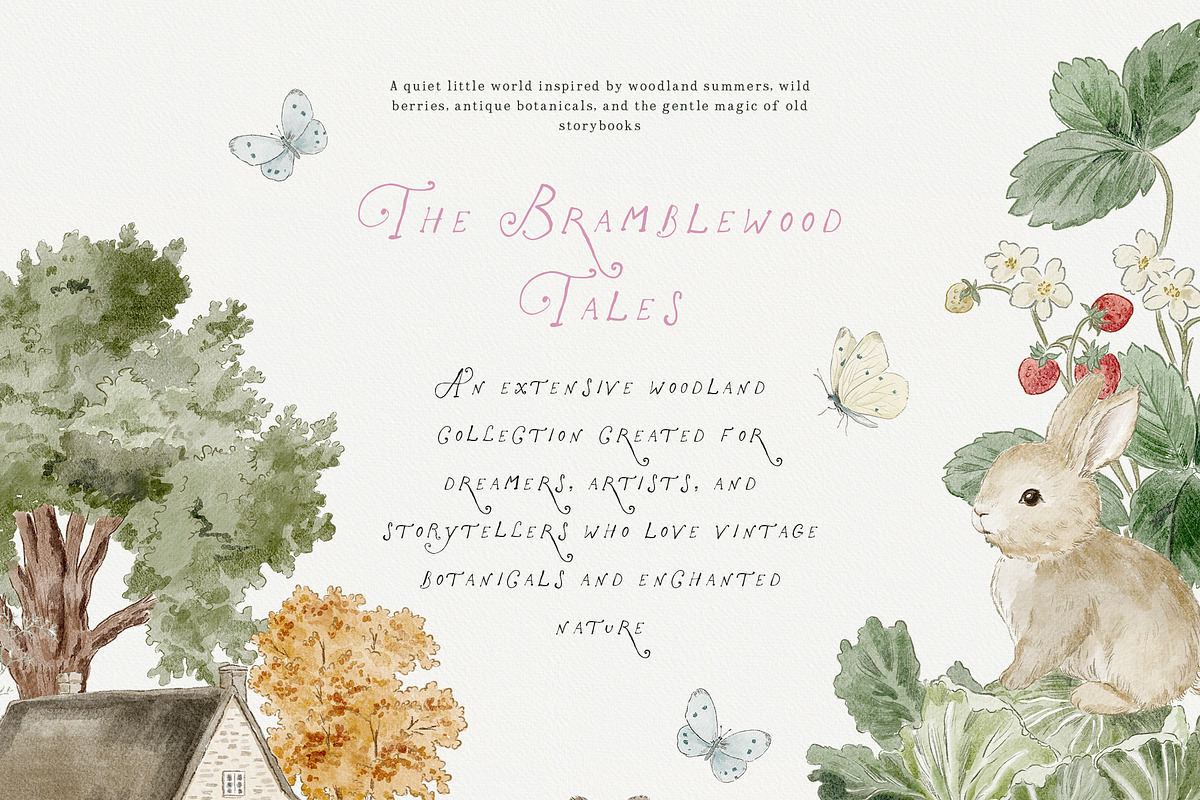 Bramblewood Tales Woodland Clipart, a Decorative Illustration by Muse Artist (Photo 16 of 29)