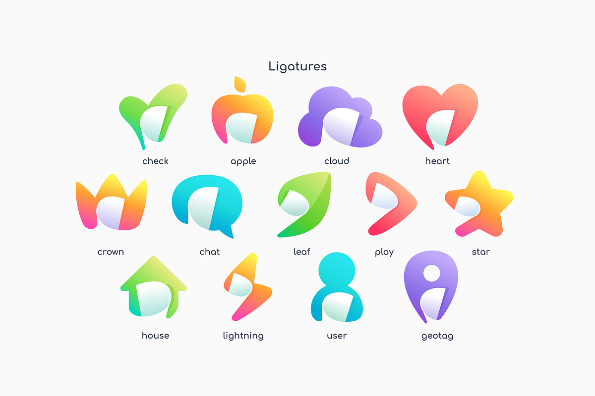 Curled Corner Colored Font, a Symbol Font by kaer_shop (Photo 6 of 8)