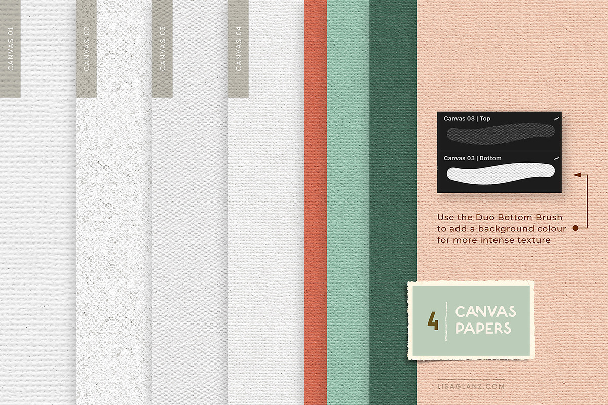 Seamless Paper Texture Brushes, a Brush Add-On by Lisa Glanz (Photo 5 of 15)