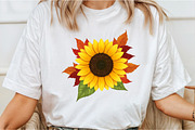 Vintage Sunflowers Autumn Clipart, an Illustration by Libby Wishes (Thumbnail 5 of 11)