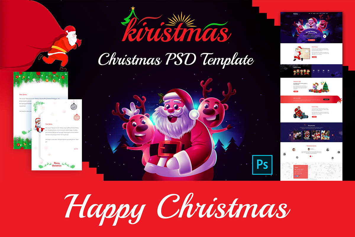 Christmas PSD Template, a Landing Page Template by Andit themes (Photo 1 of 9)