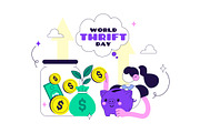 10 World Thrift Day Illustration, a Finance Illustration by denayunebgt (Thumbnail 4 of 4)