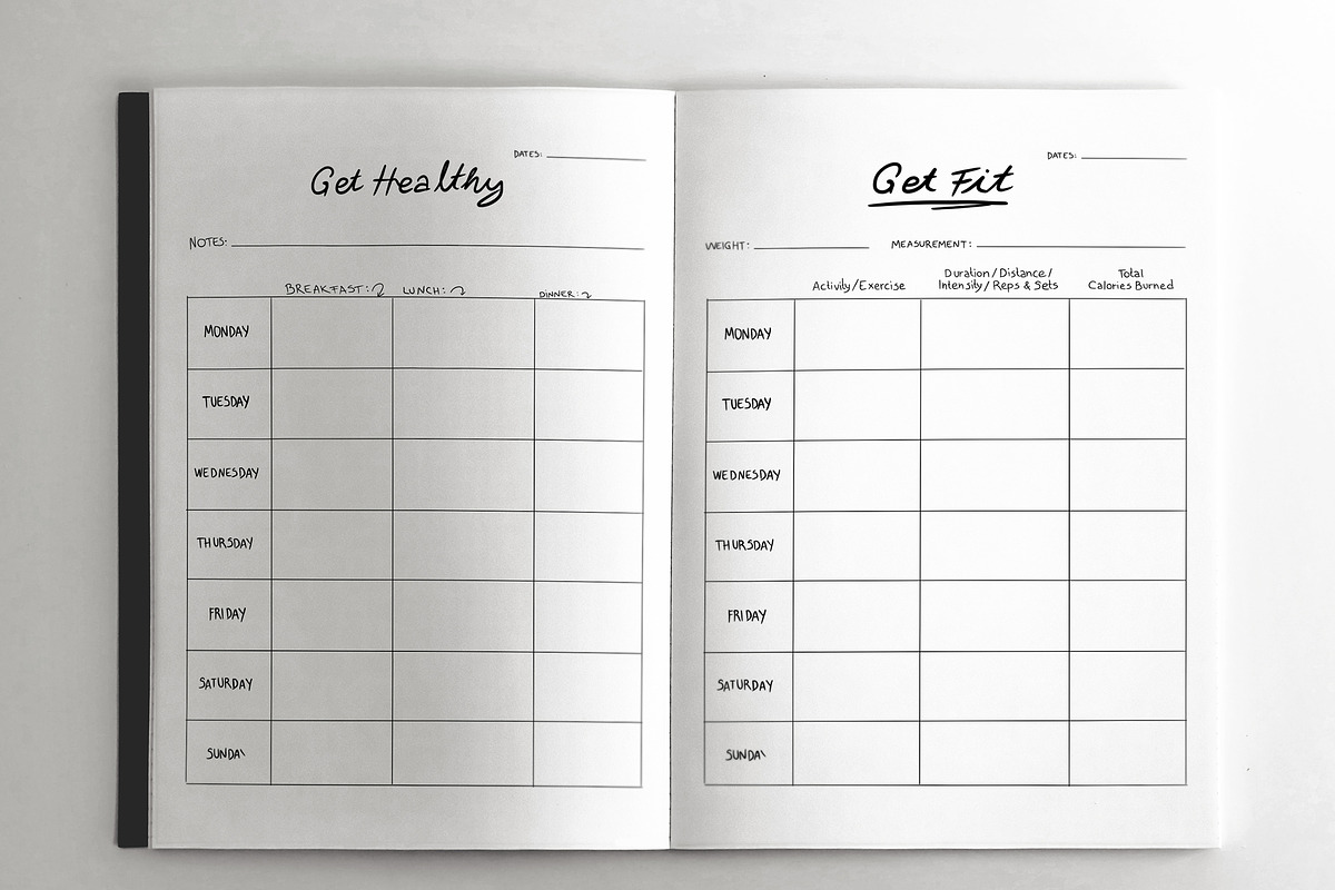 25 Hand Drawn Planners and Journals, a Templates & Theme by Character (Photo 5 of 9)