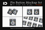 Pin Button Mockup Set, a Packaging Mockup by ForgeDesign (Thumbnail 1 of 7)