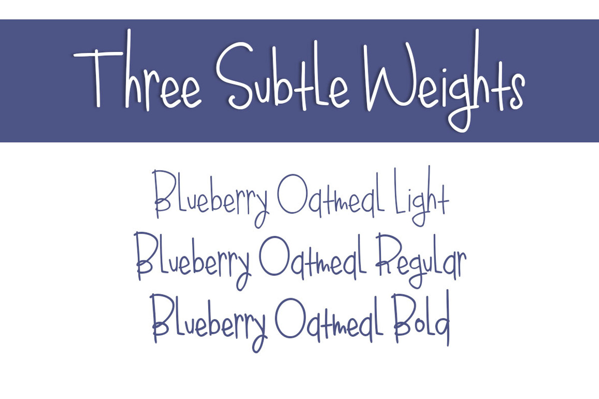 Blueberry Oatmeal Font Family preview 2