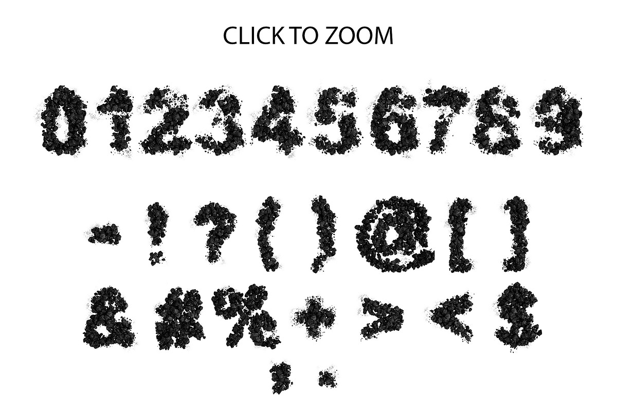 3D Psd Coal and Ember Letters, an Object Graphic by GK Creative (Photo 8 of 8)