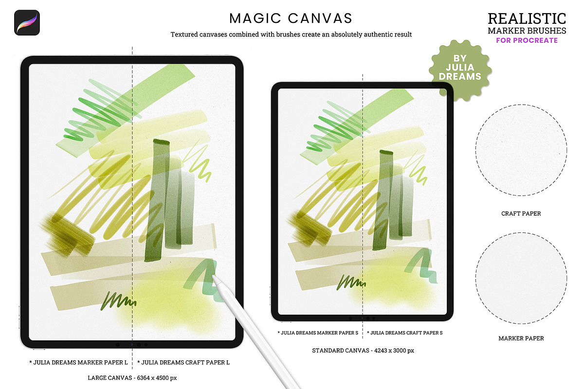 Realistic Marker Procreate Brushes, a Brush Add-On by Julia Dreams (Photo 8 of 9)