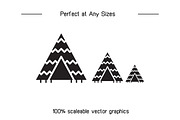 Dome Tent Cabin Tent Icons Set, a Solid Icon by Designfour (Thumbnail 7 of 7)