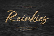 Reinkies - Authentic Brush Script, a Script Font by Almarkhatype (Thumbnail 1 of 10)