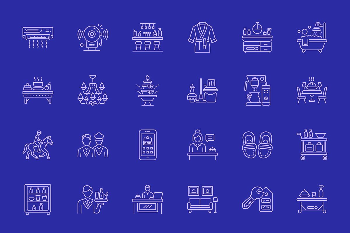 Hotel and Hospitality Icon Set, an Outline Icon by Prosymbols (Photo 7 of 8)