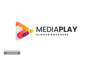 Media Play Gradient Colorful Logo, a Branding & Logo Template by ivan_artnivora