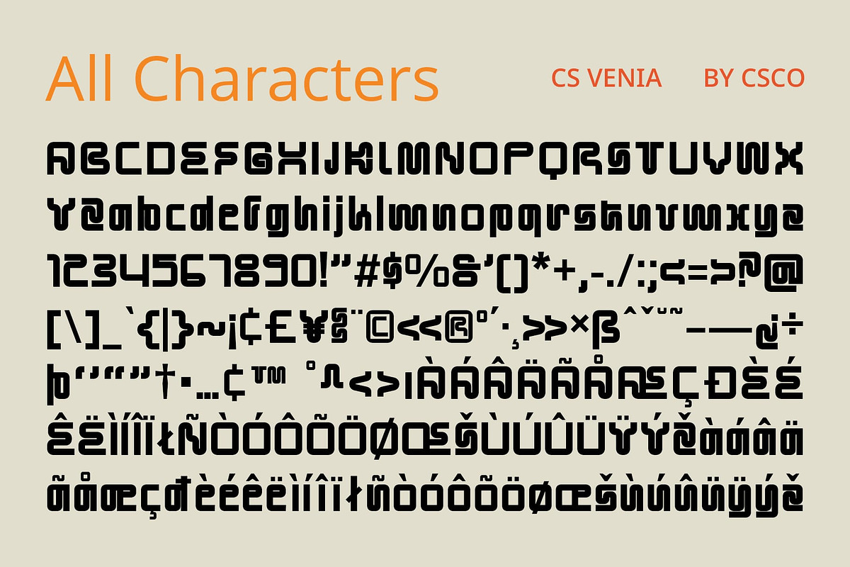 CS Venia – Retro Font, a Sans Serif Font by Craft Supply Co. (Photo 8 of 8)
