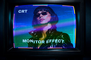 CRT Monitor Photo Effect, a Layer Style Add-On by studiogstock